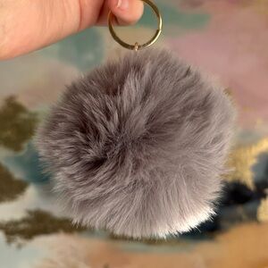 🆕 SUPERSTAR ACCESSORIES | Gray Pom Pom Keychain